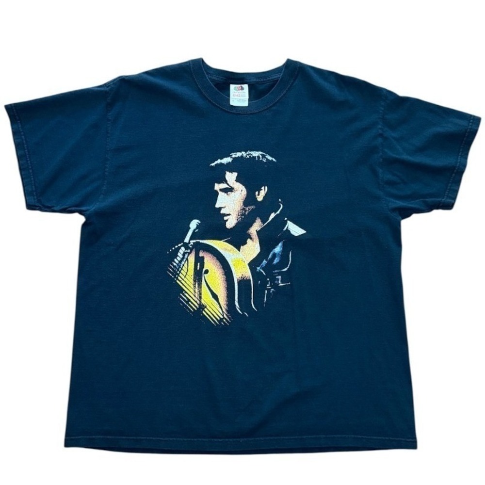 Vintage 90s Elvis Presley King of Rock Music Band Concert Merch Graphic T-shirt